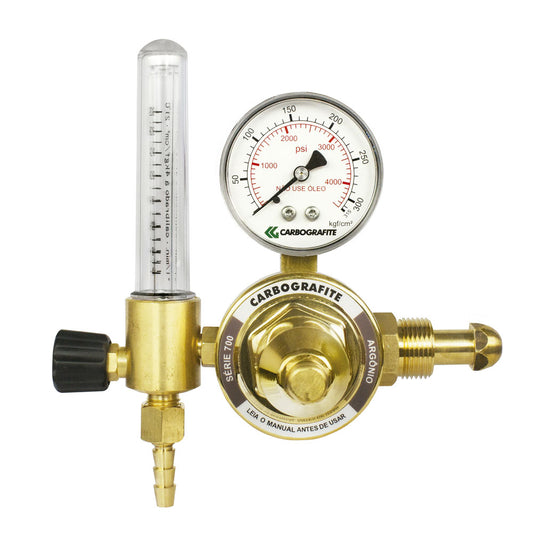 Regulador de Pressão Série 800 Cilindro Argônio c/ Fluxômetro