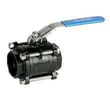 Válvula de esfera tripartida WCB 1.000 WOG BSP