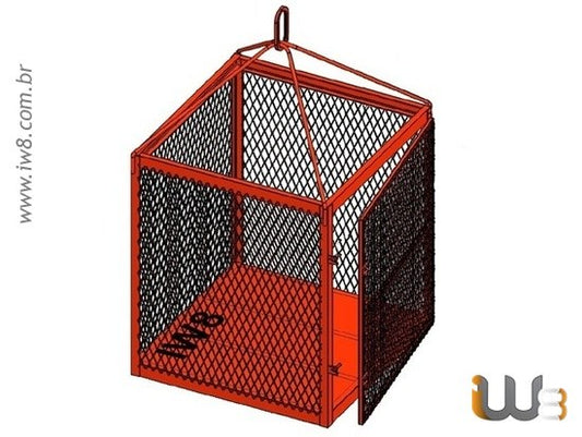Caixa Aramada 1.20m x 1.2m x 1.4m Cap. 2000kg