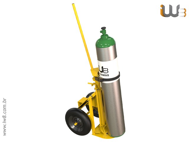 Carrinho para Transporte de Cilindro de Oxigênio