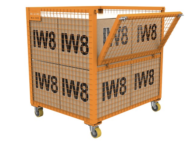 Cesto Container Aramado com Rodas