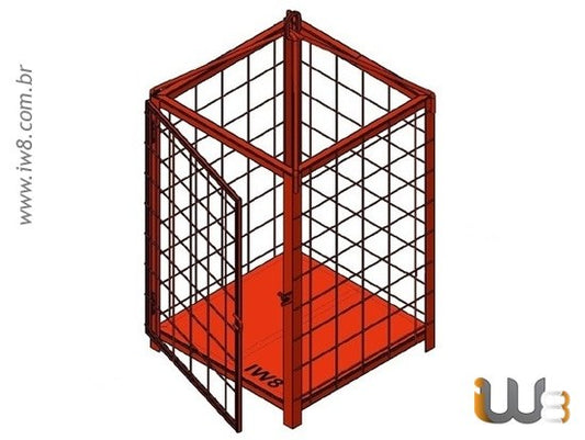 Cesto Metálico 0.80m x 0.8m x 1.2m Cap. 1000kg