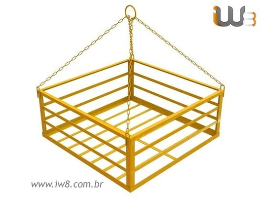 Cesto para Guincho 0.7m x 0.7m x 0.4m Cap. 300kg