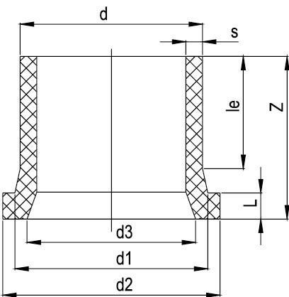 Colarinho TERMOFUSÃO PEAD P/ABRAC PN6 DE 110MM