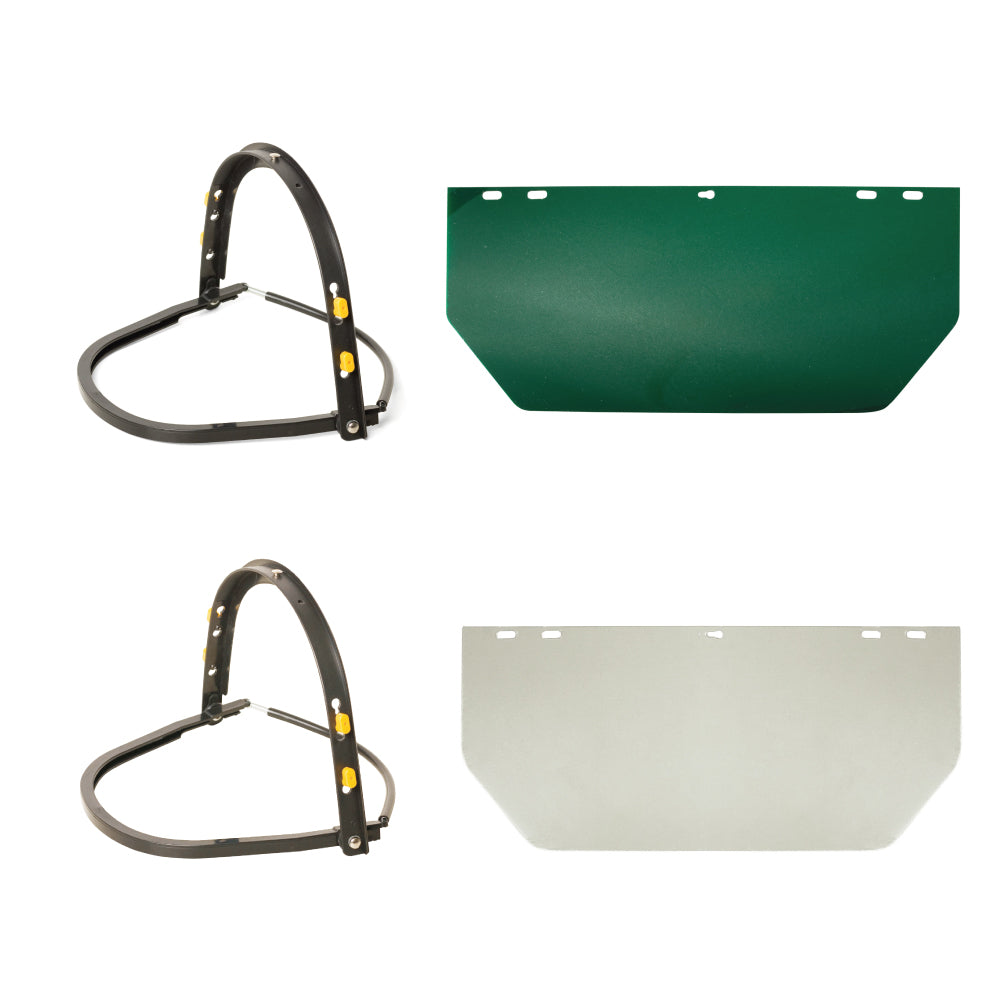Visor Policarbonato Verde 10" (P.R. Suporte)
