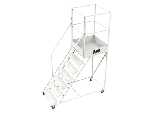Escada Metálica Industrial com Guarda Corpo