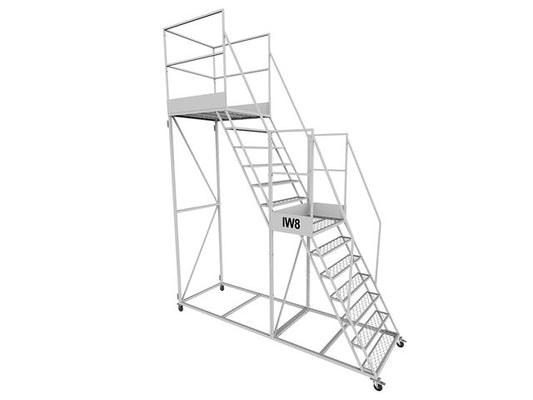 Escada Plataforma Industrial de 3,2m com 2 Patamar