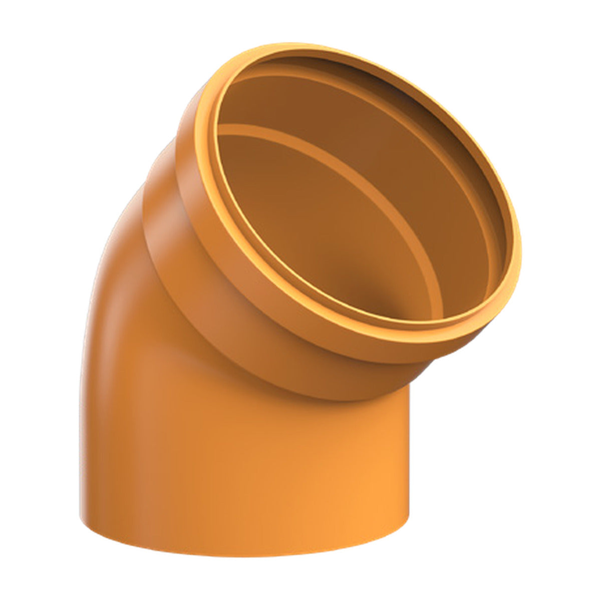 Curva 45° Curta Coletor PB PVC DN 100 mm Esgoto Ocre NBR 7362 DVG Precon Tubozan