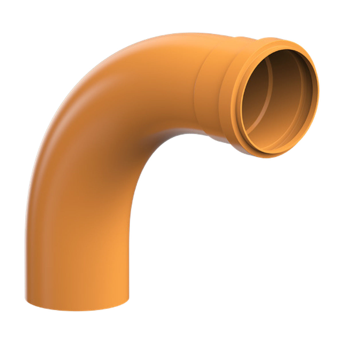Curva 90° Curta BB Coletor PB PVC DN 100 mm Esgoto Ocre NBR 7362 DVG Precon Tubozan