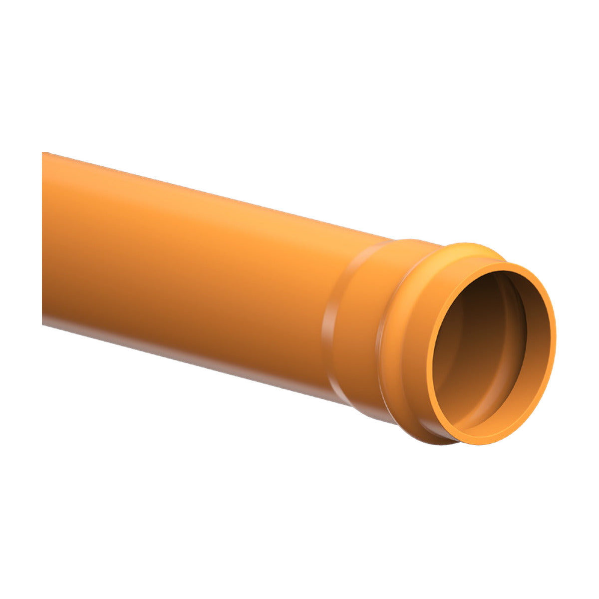 Tubo Coletor JEI PVC DN 100 mm / DE 110 mm Barra 6 m Esgoto Ocre NBR 7362 DVG Precon Tubozan
