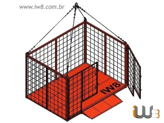Gaiola de Ferro 2.30m x 1.6m x 1.5m Cap. 300kg