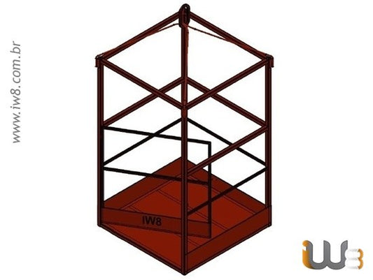 Gaiola de Metalon 1.2m x 1.2m x 2.0m Cap. 1 Pessoa