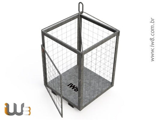 Gaiola Galvanizada 1.2m x 1.2m x 1.6m Cap. 2000kg