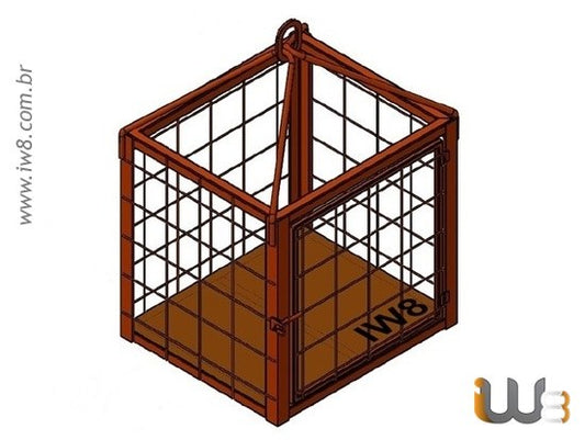 Gaiola Mini Grua 0.8m x 0.7m x 0.8m Cap. 300kg