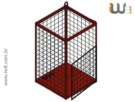 Gaiola para Grua 1.2m x 1.2m x 2.0m Cap. 1000kg