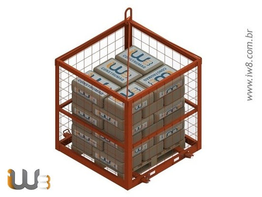 Gaiola para Grua 1.4m x 1.4m x 1.5m Cap. 2000kg