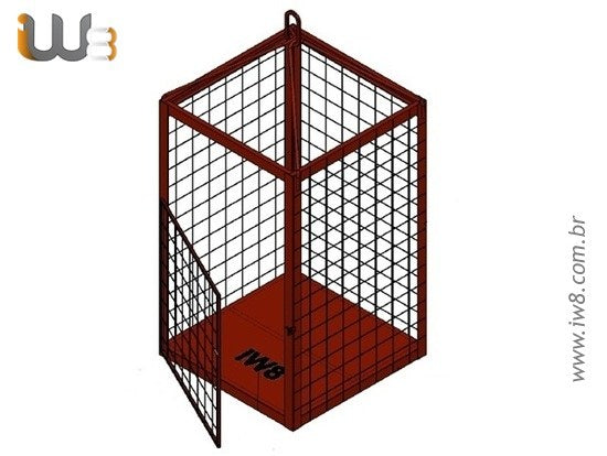Gaiola para Grua 1.2m x 1.2m x 1.6m Cap. 2000kg