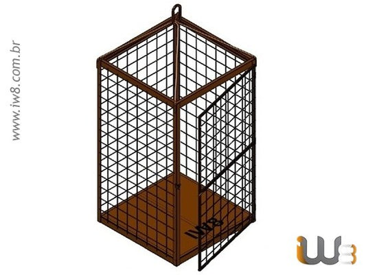 Gaiola para Grua 1.2m x 1.2m x 2.1m Cap. 1000kg