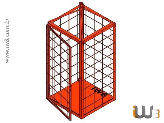 Gaiola para Gruas 0.60 x 0.60 x 1.2m Cap. 300kg