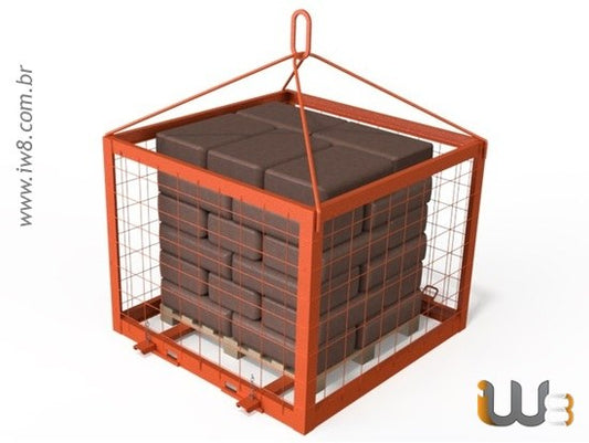 Gaiola para Grua 1.4m x 1.4m x 1.2m Cap. 1000kg