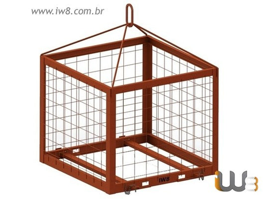 Gaiola para Grua 1.3m x 1.3m x 1.2m Cap. 2000kg