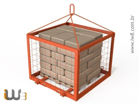 Gaiola para Grua 1.2m x 1.2m x 1.5m Cap. 1000kg