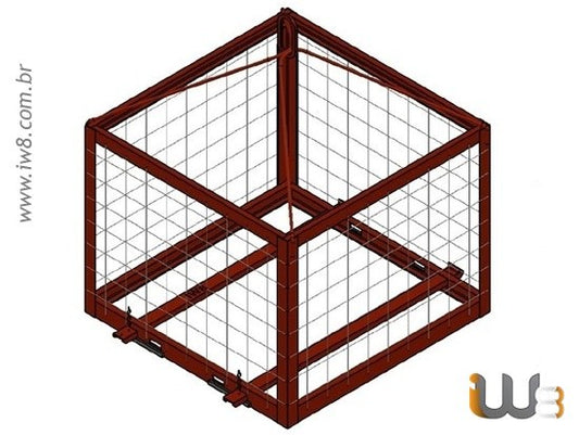 Gaiola para Grua 1.4m x 1.4m x 1.2m Cap. 700kg