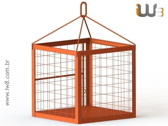 Gaiola para Içamento 1.2m x 1.2m x 1.2m Cap. 2000kg