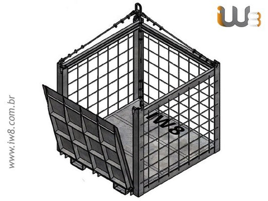 Gaiola de Transporte 1.2m x 1.2m x 1.0m Cap. 1000kg