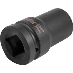 Soquete sextavado longo de impacto, 27 mm, encaixe de 1", VONDER