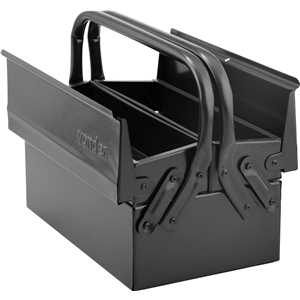 Caixa metálica sanfonada para ferramentas, com 3 gavetas, 30 cm x 19 cm x 16 cm, VONDER