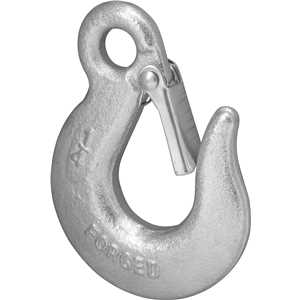 Gancho de aço com olhal, 0,8 tonelada, 1/4", com trava, NOVE54