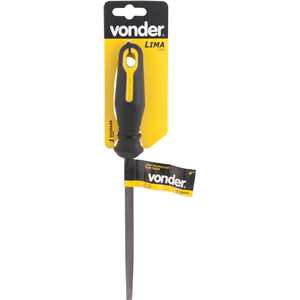 Lima triangular slim taper, 4", com cabo, VONDER