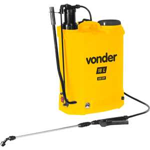 Pulverizador costal, 2 em 1, manual ou bateria, com bateria de lítio, 18 litros, VONDER