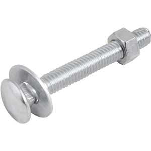 Parafuso francês zincado, 5/16" x 2.1/2", com porca e arruela, cartela com 2 conjuntos, VONDER