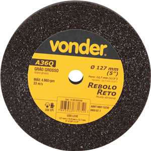 Rebolo reto, 5" x 5/8", grosso, VONDER