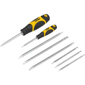 Jogo de bits/ponteiras, longo, com 10 peças, encaixe sextavado de 1/4" e 5/32", VONDER