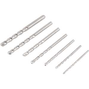 Jogo de brocas para concreto, com ponta de metal duro, 3 mm a 10 mm, com 7 peças, VONDER