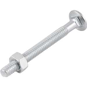 Parafuso francês zincado, 1/4" x 2.1/2", com porca, VONDER