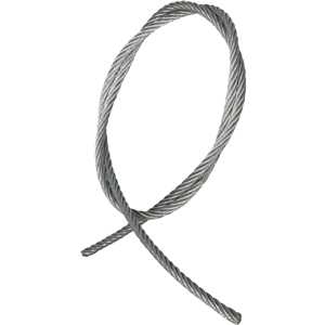 Cabo de aço galvanizado, alma de fibra, 3,18 mm - 1/8", 6 x 7, VONDER