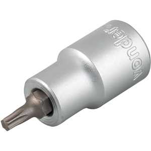 Soquete hexalobular macho T-25, encaixe 1/2", VONDER