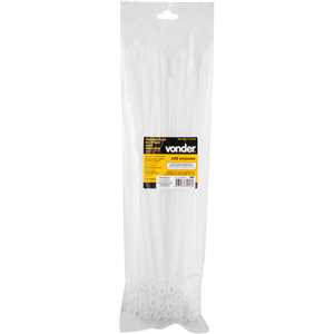 Abraçadeira de nylon para parafusos, branca, 380 mm x 7,6 mm, VONDER