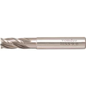 Fresa de topo em aço rápido 5,0 mm, com 4 cortes, DIN 844A, VONDER