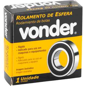 Rolamento rígido de esfera, 6002-2RS, VONDER