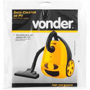 Saco coletor de pó para aspirador APV 1203, jogo com 3 peças, VONDER
