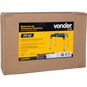 Bancada de trabalho portátil, 854 mm x 604 mm x 815 mm, VONDER PLUS