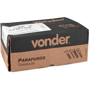 Parafuso sextavado zincado, 16 mm x 65 mm, MA, VONDER
