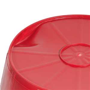 Balde de plástico extraforte, 12 litros, vermelho, NOVE54
