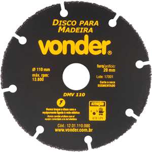 Disco de corte para madeira 110 mm DMV 110, VONDER