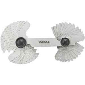 Calibre/pente de rosca com 52 lâminas, 0,25 mm - 6 mm, CR 052, VONDER